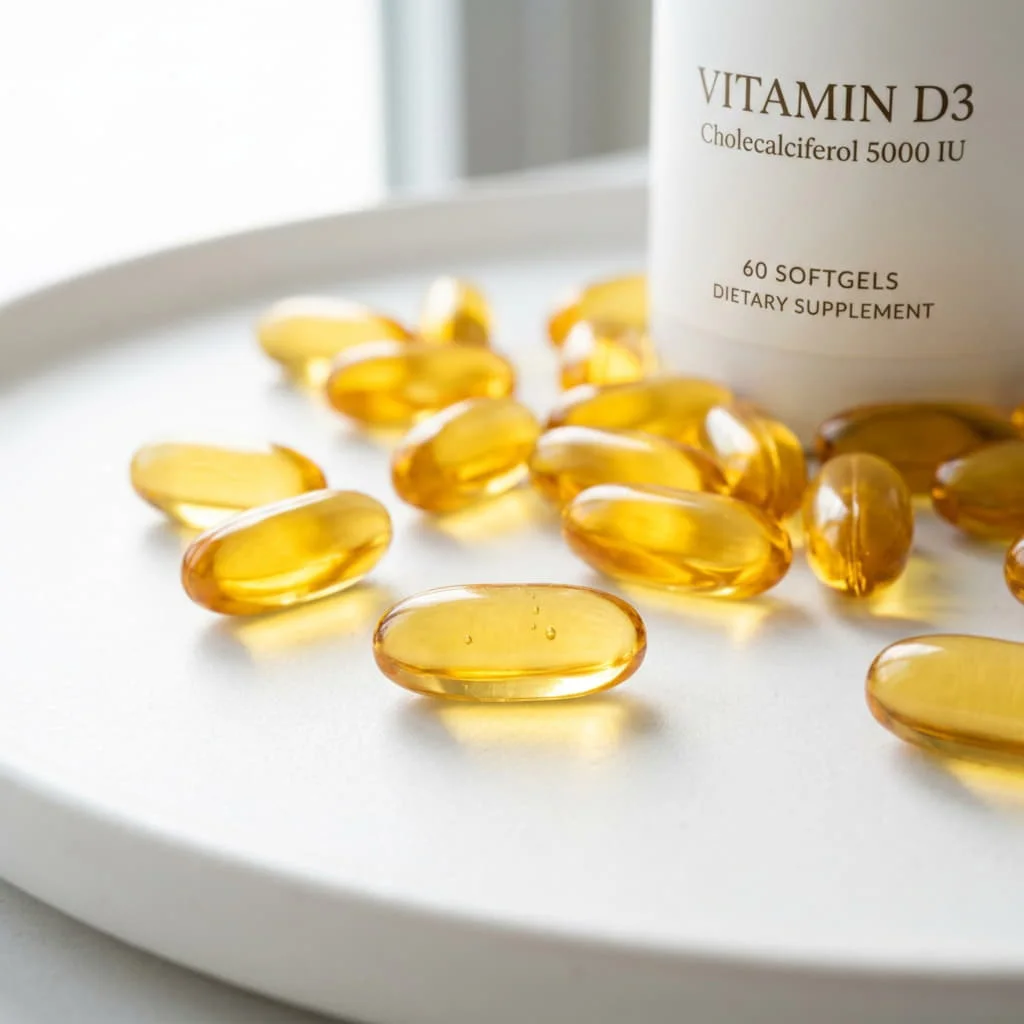 Vitamina D3 (colecalciferol), relacionada con el mantenimiento de huesos normales