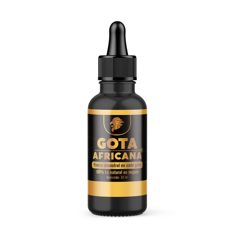 Gota Africana — envase de gotas para la vitalidad masculina