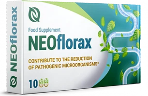 Caixa de NEOflorax, suplemento alimentar com 10 cápsulas