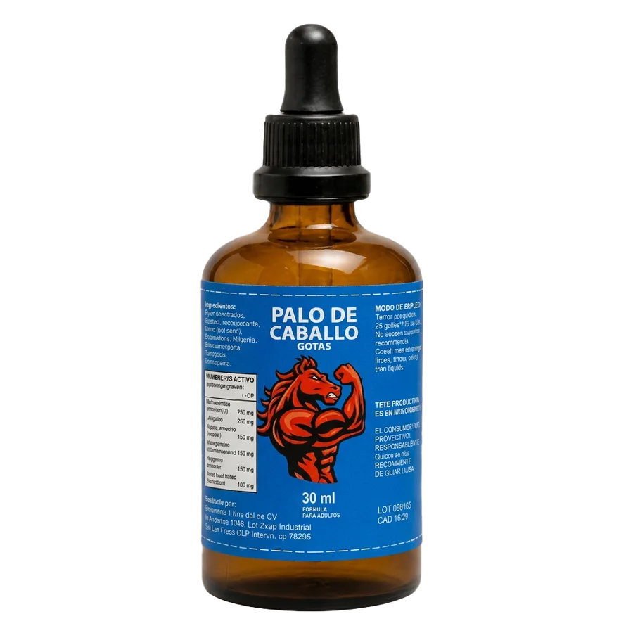 Palo de Caballo — envase de gotas para la vitalidad masculina